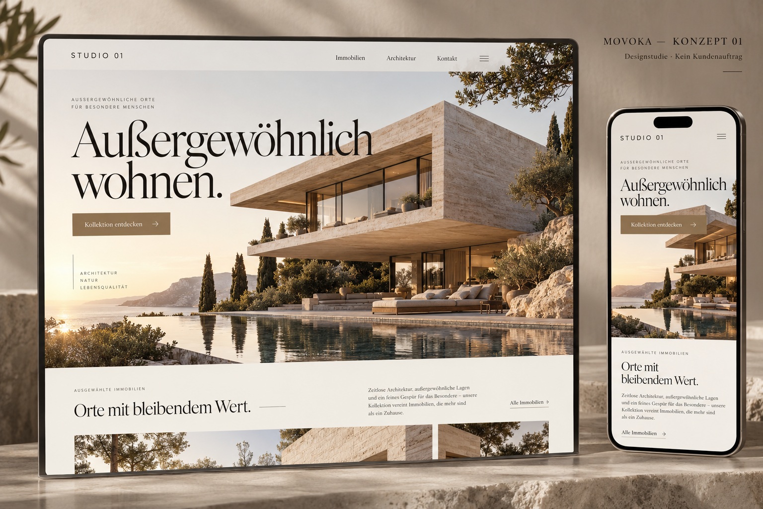 Studio 02 — Parfum & Luxus, Designkonzept
